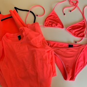 hot pink ‘ariel’ triangl bikini